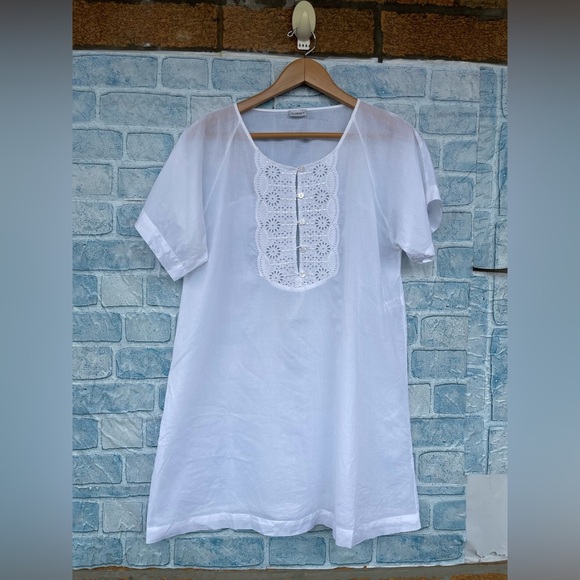 La Perla nightgown sleepwear white cotton mini size medium - Picture 10 of 12